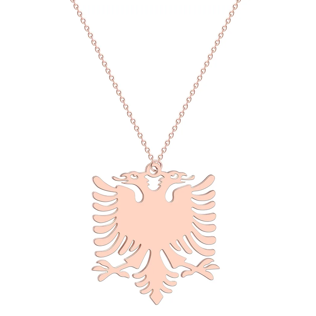 Stainless Steel Albanian Double Headed Eagle Necklace Russian Albania Flag Eagle Pendants Emblem Ethnic Jewelry Gifts Choker - Image 29