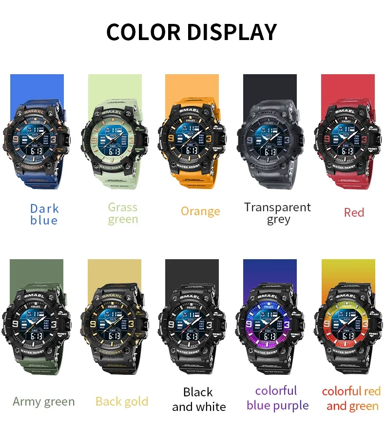 SMAEL 8049  Waterproof Electronic Watch Student Watch Men's Watch Multi functional Sports - Image 19