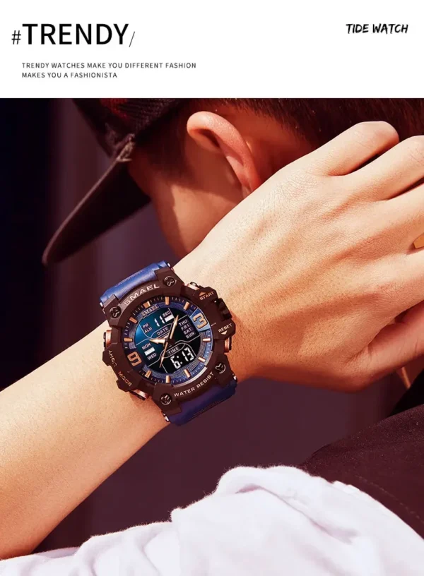 SMAEL 8049  Waterproof Electronic Watch Student Watch Men's Watch Multi functional Sports - Image 16