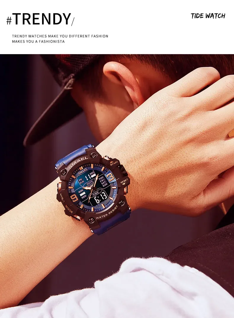 SMAEL 8049  Waterproof Electronic Watch Student Watch Men's Watch Multi functional Sports - Image 16