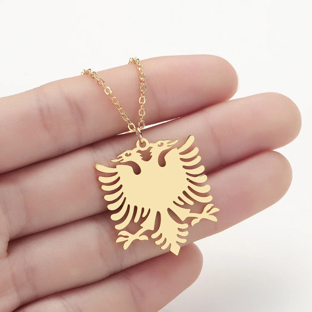 Stainless Steel Albanian Double Headed Eagle Necklace Russian Albania Flag Eagle Pendants Emblem Ethnic Jewelry Gifts Choker - Image 27