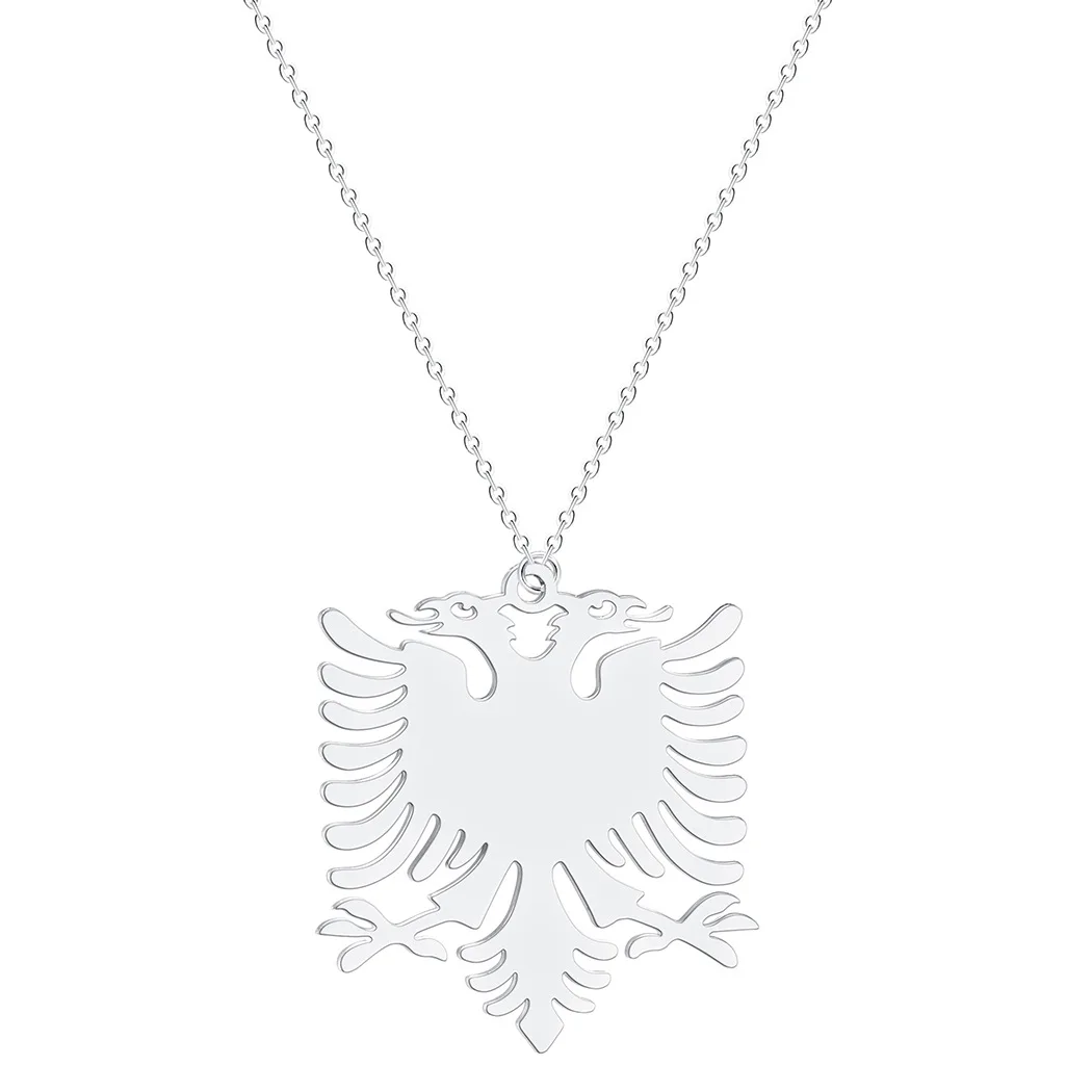Stainless Steel Albanian Double Headed Eagle Necklace Russian Albania Flag Eagle Pendants Emblem Ethnic Jewelry Gifts Choker - Image 5