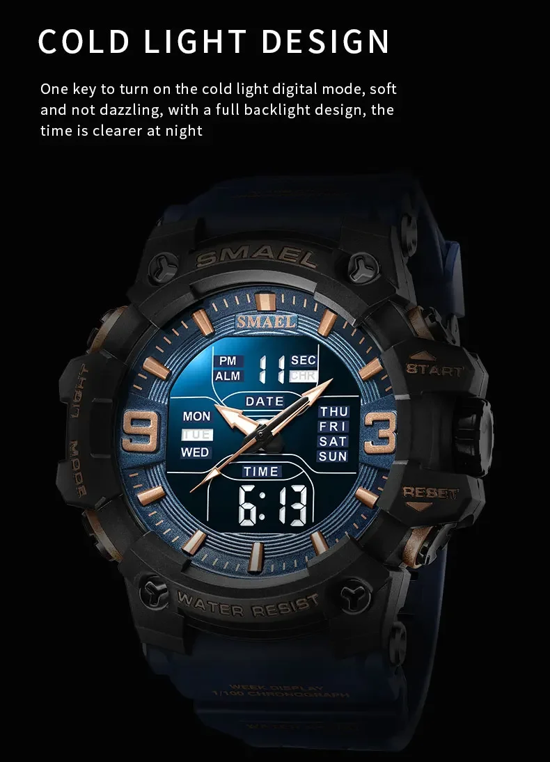 SMAEL 8049  Waterproof Electronic Watch Student Watch Men's Watch Multi functional Sports - Image 21