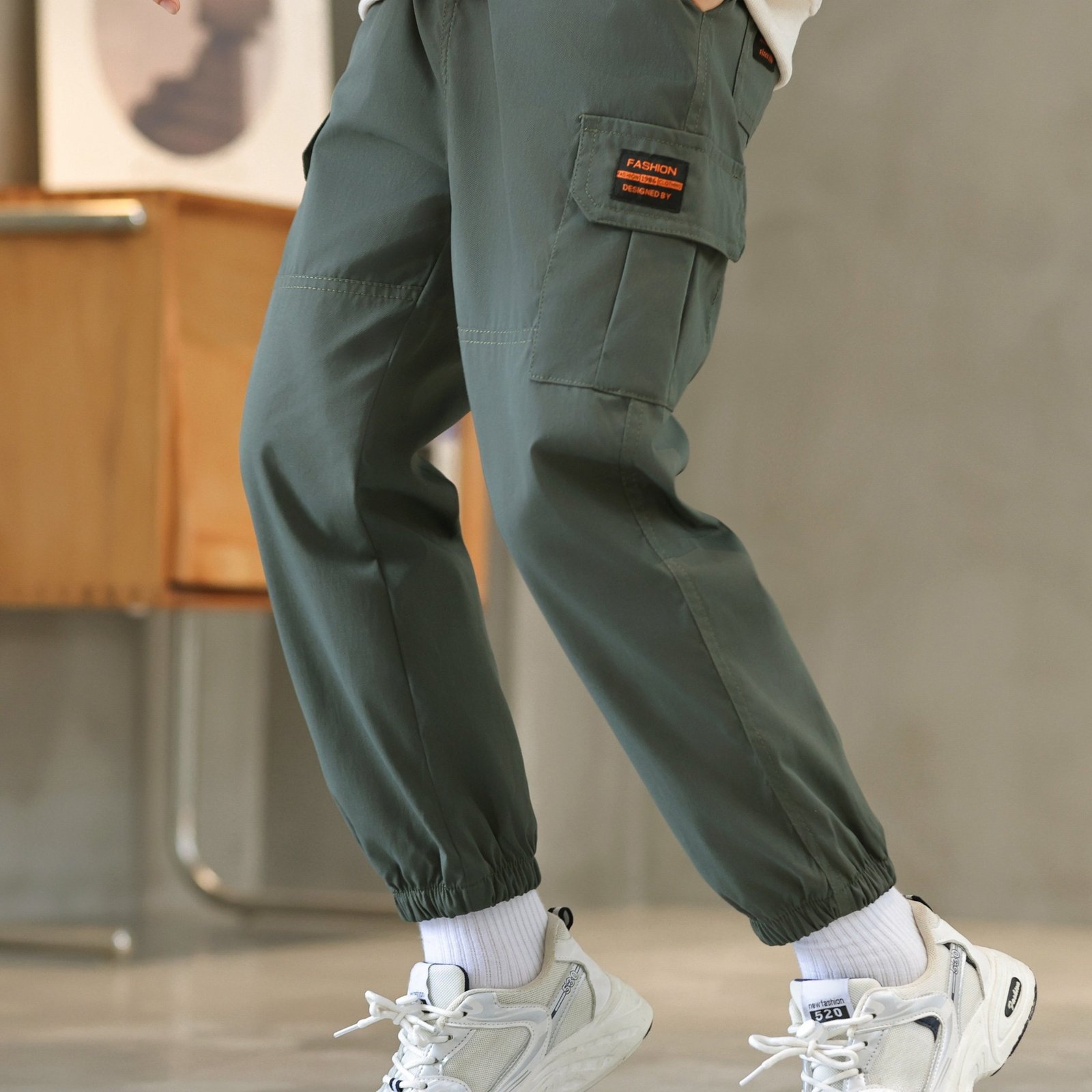 Boys Cargo Trouser Joggers, Kids Autumn & Spring Clothes - Image 14