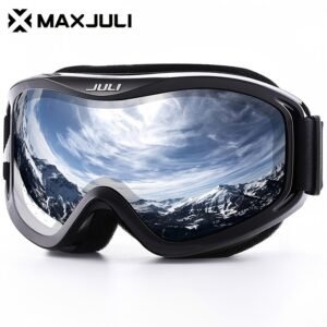 Aurora M4 OTG Ski Goggles - Anti-Fog Double Layer Snow Goggles for Men and Women - Warm Heart Christmas Gift, Excellent Optical Clarity, Comfortable Fit, and Durable Design