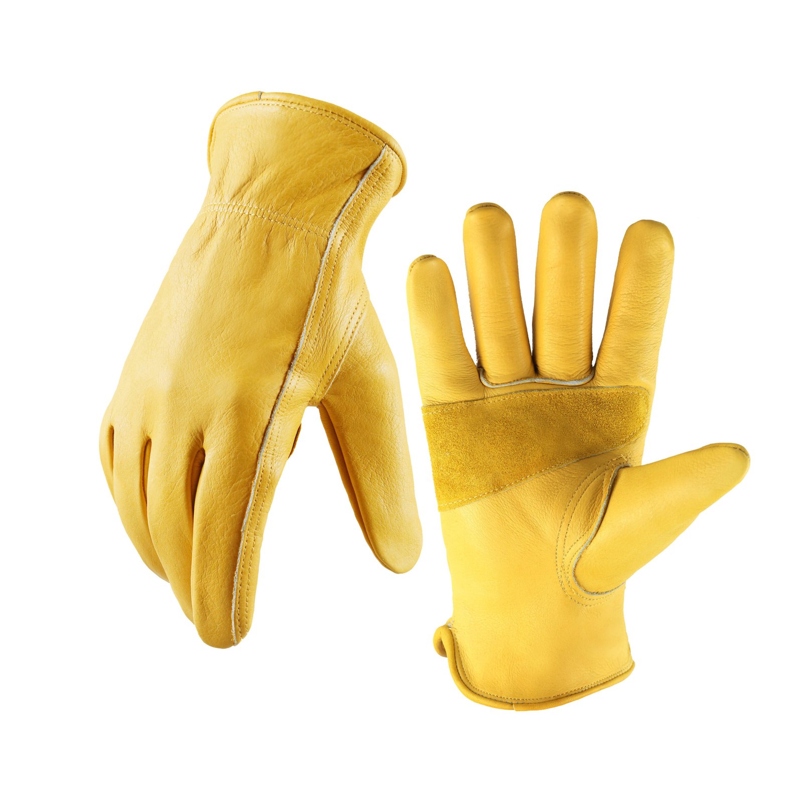 1 Pair Of Leather Work Gloves, Flexible Grip Tough Cowhide Gardening Gloves For Wood Cutting/Construction/Truck Driving/Garden/Yard Working For Men And Women - Image 11