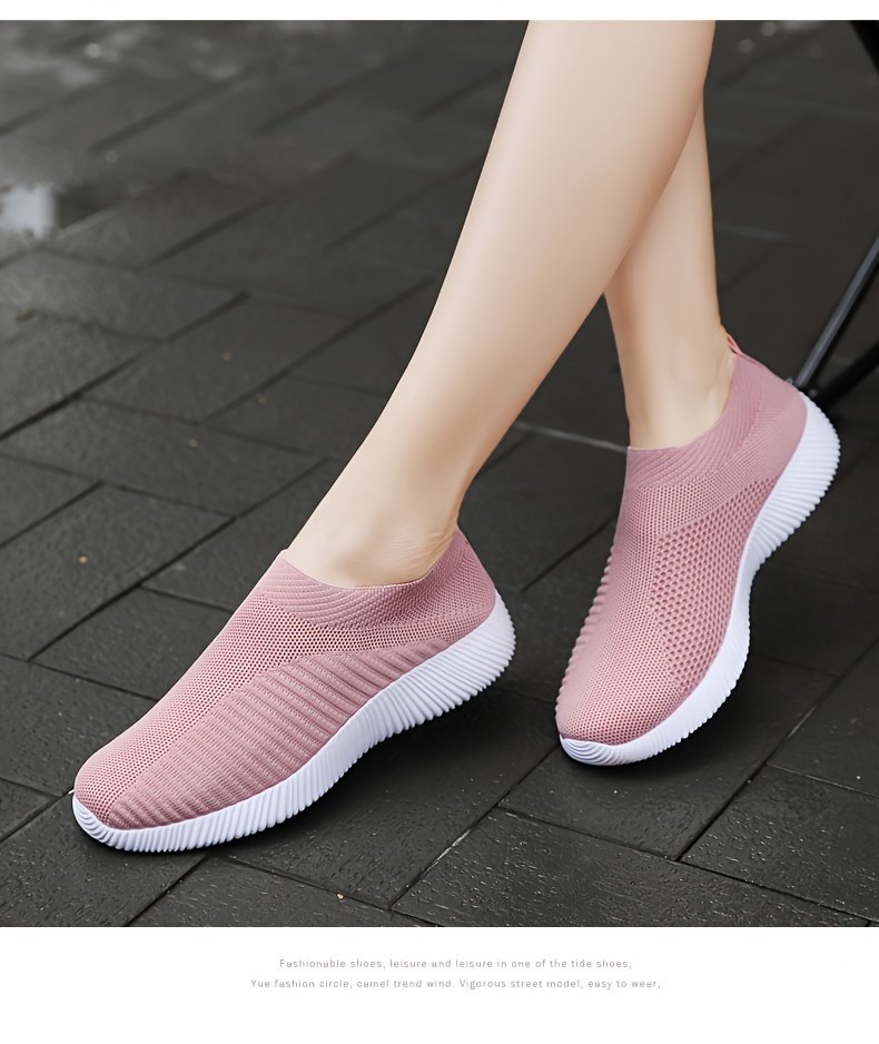 Women's Casual Sneakers, Lightweight Soft Bottom Running Shoes, Breathable Slip-on Walking Shoes plus size - Image 89