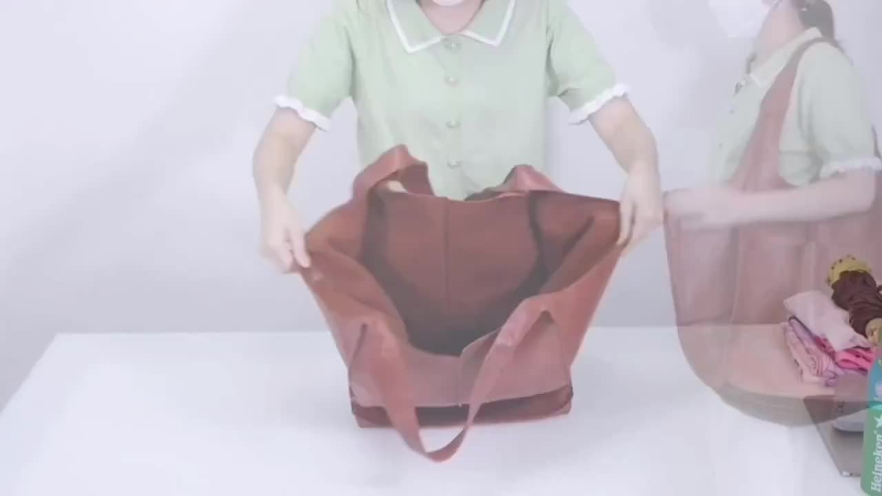 Rretro Big Tote Bag, Solid Color Large-capacity Zipper Shoulder Tote Bags, Multifunction Handbags - Image 14