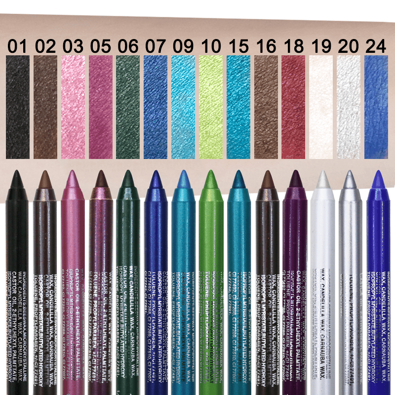 Vibrant Multi-Colored Metallic Smoky Eyeliner - Long-Lasting, Waterproof, Glitter Finish, Smudge-Proof, Easy to Apply Eye Makeup for Music Festival, Party, and Everyday Use - Image 30