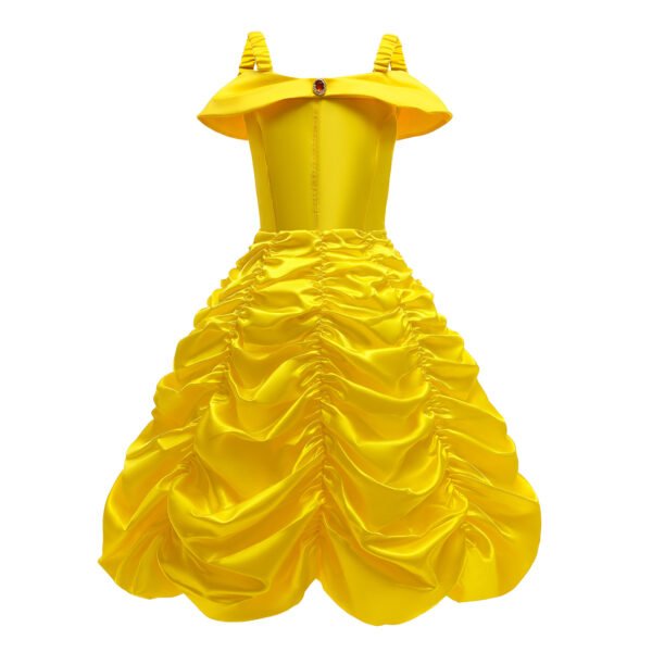 Princess Dress Costume Set for Girls with Crown, Necklace, Ring Jewelry Accessories - Image 11