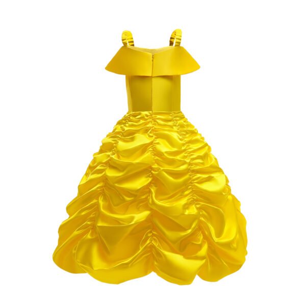 Princess Dress Costume Set for Girls with Crown, Necklace, Ring Jewelry Accessories - Image 12