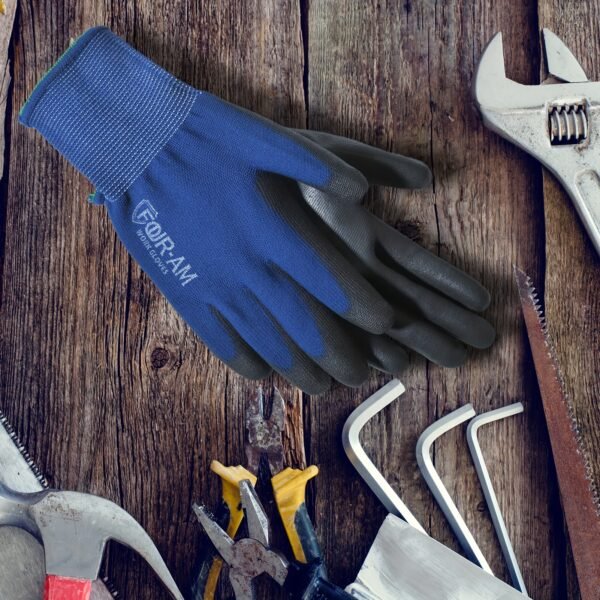 12 Pairs Ultra-Thin Safety Work Gloves - Superior Non-Slip Grip with Comfortable Elastic Knit Wrist Cuff for Effortless Daily Tasks! - Image 10