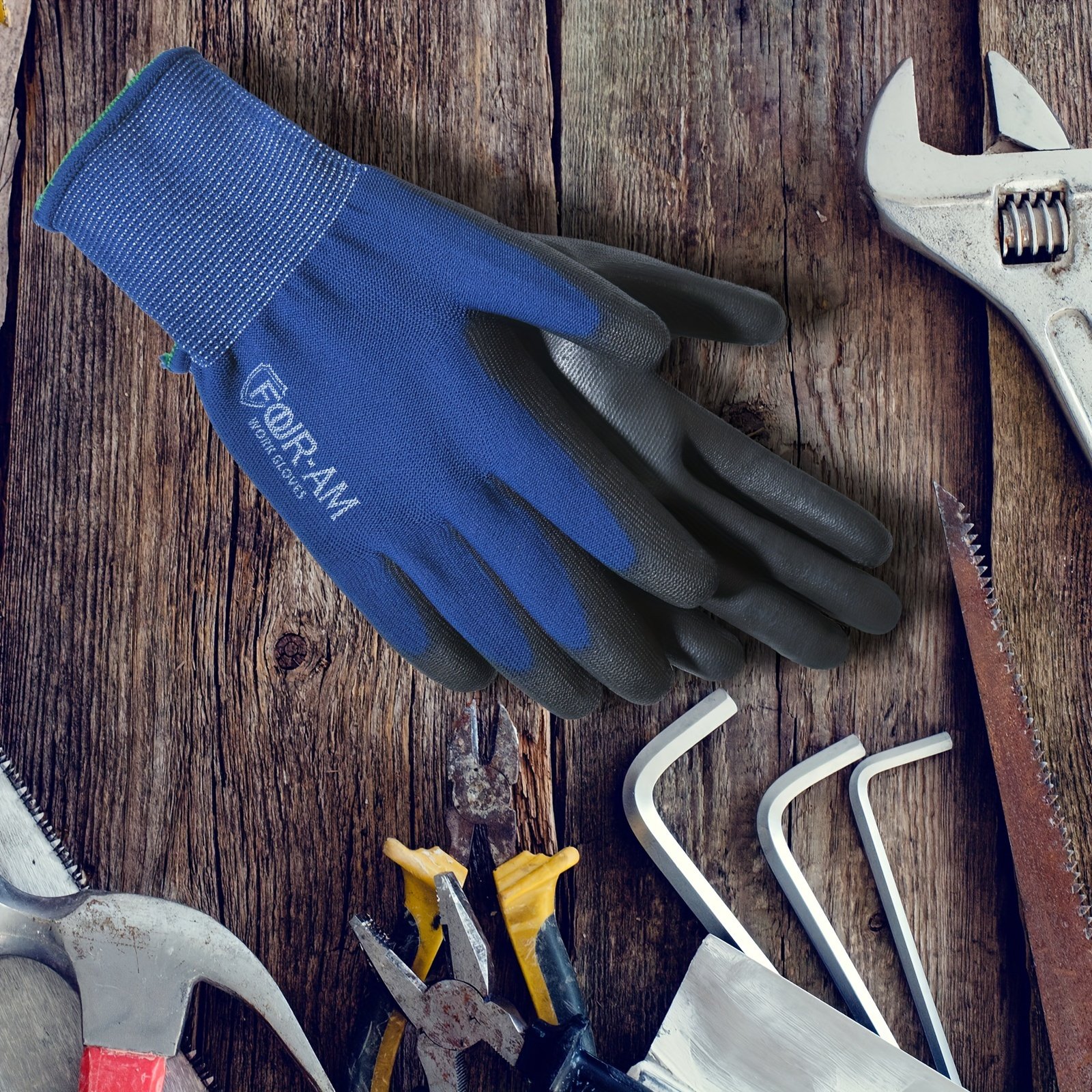 12 Pairs Ultra-Thin Safety Work Gloves - Superior Non-Slip Grip with Comfortable Elastic Knit Wrist Cuff for Effortless Daily Tasks! - Image 10
