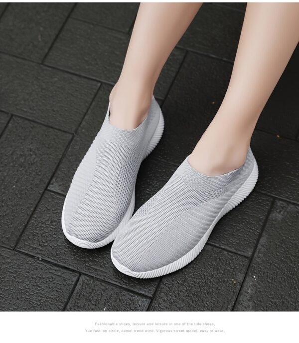 Women's Casual Sneakers, Lightweight Soft Bottom Running Shoes, Breathable Slip-on Walking Shoes plus size - Image 95