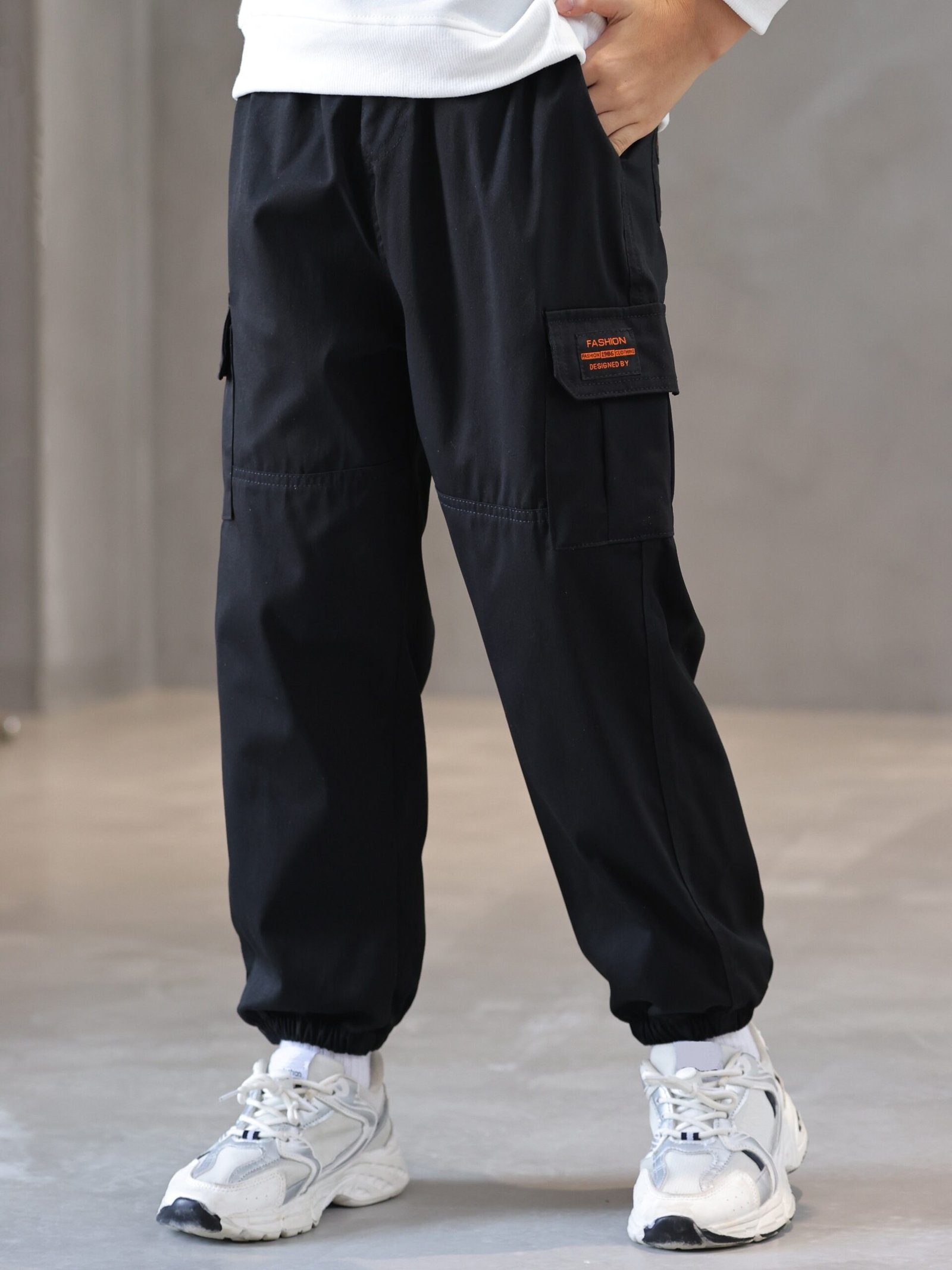 Boys Cargo Trouser Joggers, Kids Autumn & Spring Clothes - Image 9