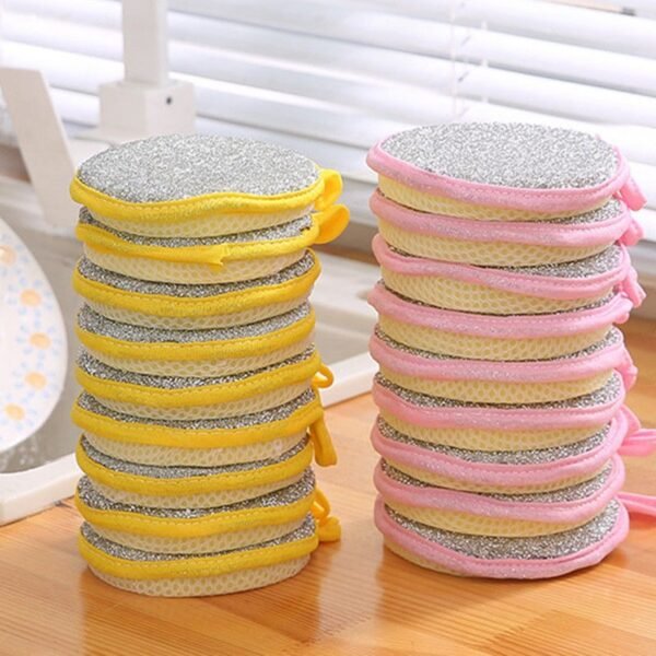[5/10pcs Double Side Sponge] 5/10pcs, Double Side Dishwashing Sponge Pan Pot Dish Wash Sponges Household Cleaning Tools Kitchen Tableware Dish Washing Brush - Image 23