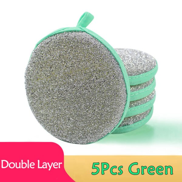 [5/10pcs Double Side Sponge] 5/10pcs, Double Side Dishwashing Sponge Pan Pot Dish Wash Sponges Household Cleaning Tools Kitchen Tableware Dish Washing Brush - Image 7
