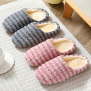 Womens Plush Fluffy Home Slippers - Ultra-Soft, Comfortable, and Warm Indoor Slippers for Lounging Around the House - Perfect for Cold Winter Days
