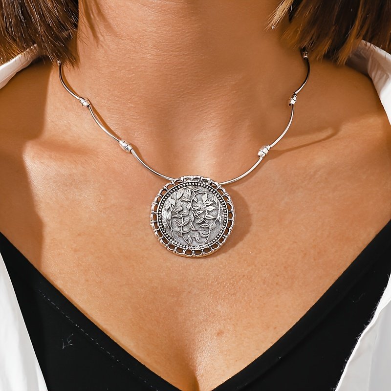 Vintage Ethnic Charm Butterfly Pendant Necklace - Intricate Geometric Carvings, Hollow Design, Ethereal Beauty for Everyday Glam - Image 5