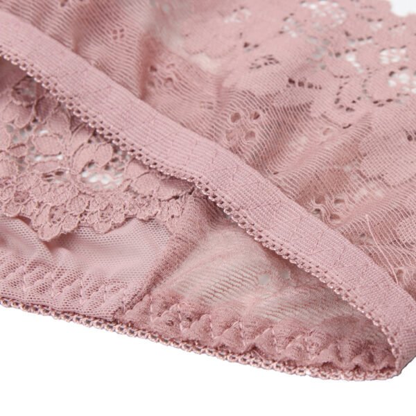 Sexy Brazilian Style Tanga Underwear Women Lace With Mesh Bikini Hipster Panty Breathable Transparent Low Waist Lingerie 5PCS/LOT - Image 12