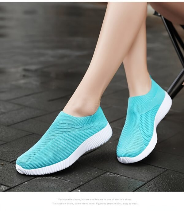 Women's Casual Sneakers, Lightweight Soft Bottom Running Shoes, Breathable Slip-on Walking Shoes plus size - Image 98