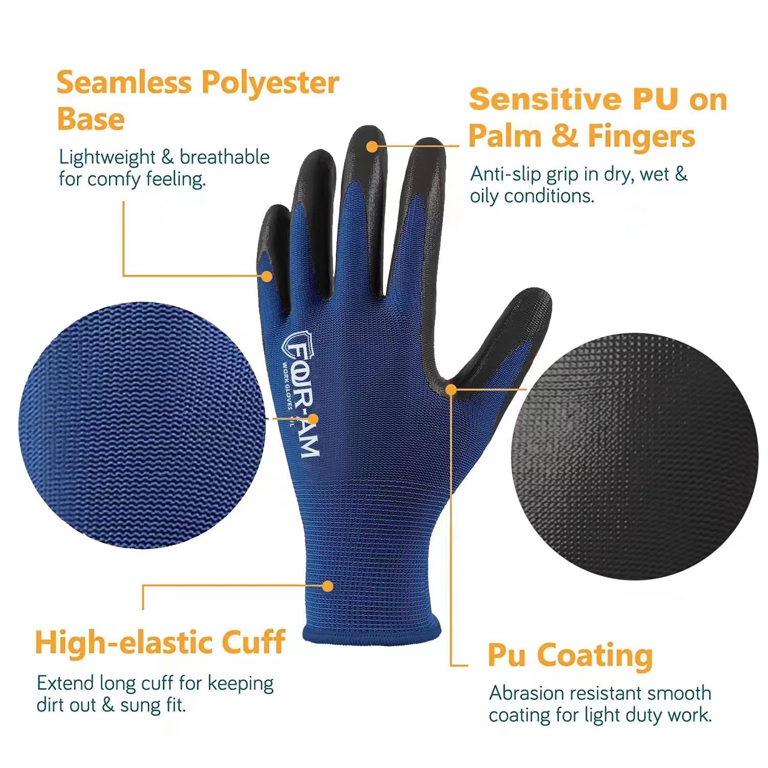 12 Pairs Ultra-Thin Safety Work Gloves - Superior Non-Slip Grip with Comfortable Elastic Knit Wrist Cuff for Effortless Daily Tasks! - Image 13