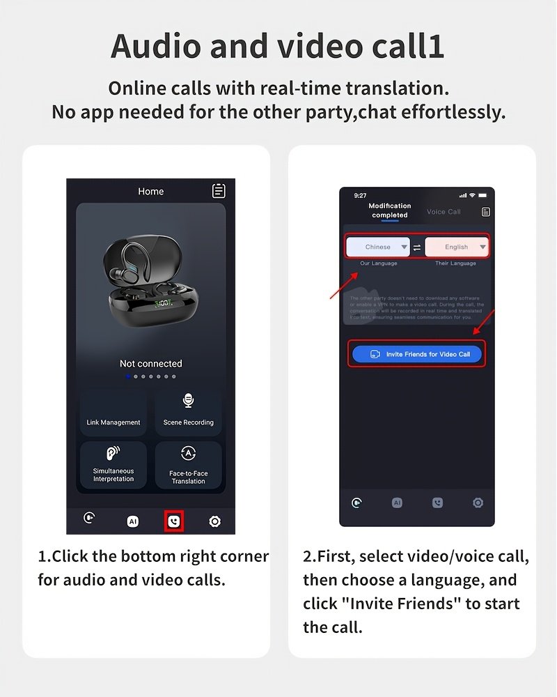 Translate Smart Wireless Headphones That Support Simultaneous Interpretation in 144 Languages, Feature a Voice Assistant, And Provide Accurate Real-Time Voice Translation Anytime And Anywhere, Making Them The Best Choice for Business Meetings. - Image 11