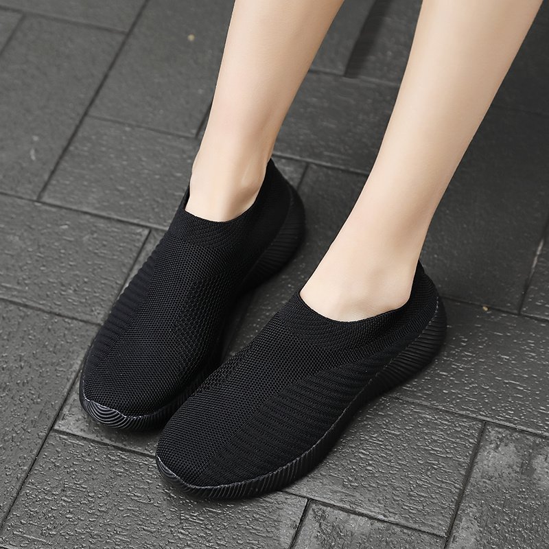 Women's Casual Sneakers, Lightweight Soft Bottom Running Shoes, Breathable Slip-on Walking Shoes plus size - Image 3