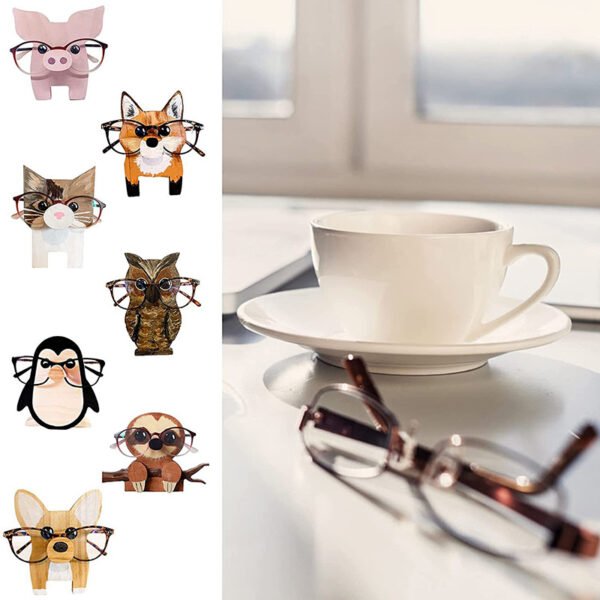1pc Animals Glasses Holder, Wooden Eyeglass Holder Stand Stand Cute Animal Shape Spectacle Eyeglass Holder Display Stand For Room Home Decor - Image 16