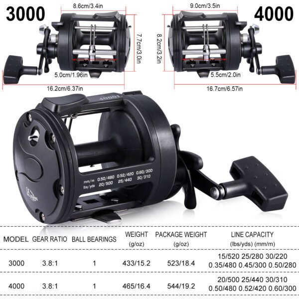 Sougayilang Saltwater & Freshwater Spinning Fishing Reel - Durable Boating Gear for Anglers - Perfect for Catching Big Fish with Smooth Drag System and Corrosion-Resistant Construction - Image 9