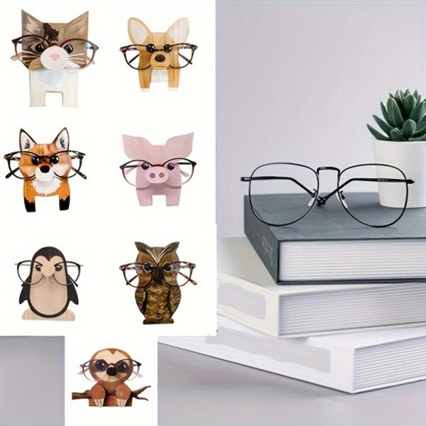 1pc Animals Glasses Holder, Wooden Eyeglass Holder Stand Stand Cute Animal Shape Spectacle Eyeglass Holder Display Stand For Room Home Decor - Image 24