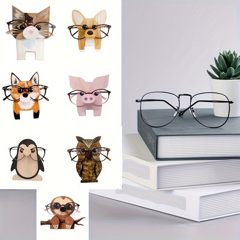 1pc Animals Glasses Holder, Wooden Eyeglass Holder Stand Stand Cute Animal Shape Spectacle Eyeglass Holder Display Stand For Room Home Decor - Image 24
