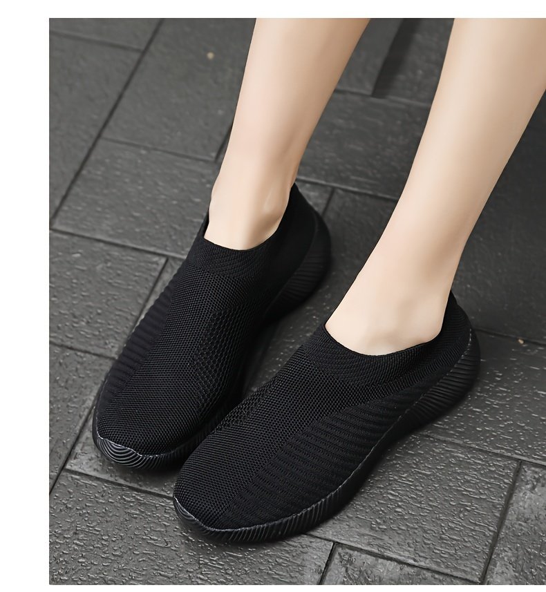 Women's Casual Sneakers, Lightweight Soft Bottom Running Shoes, Breathable Slip-on Walking Shoes plus size - Image 93