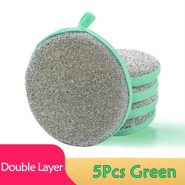 [5/10pcs Double Side Sponge] 5/10pcs, Double Side Dishwashing Sponge Pan Pot Dish Wash Sponges Household Cleaning Tools Kitchen Tableware Dish Washing Brush - Image 9