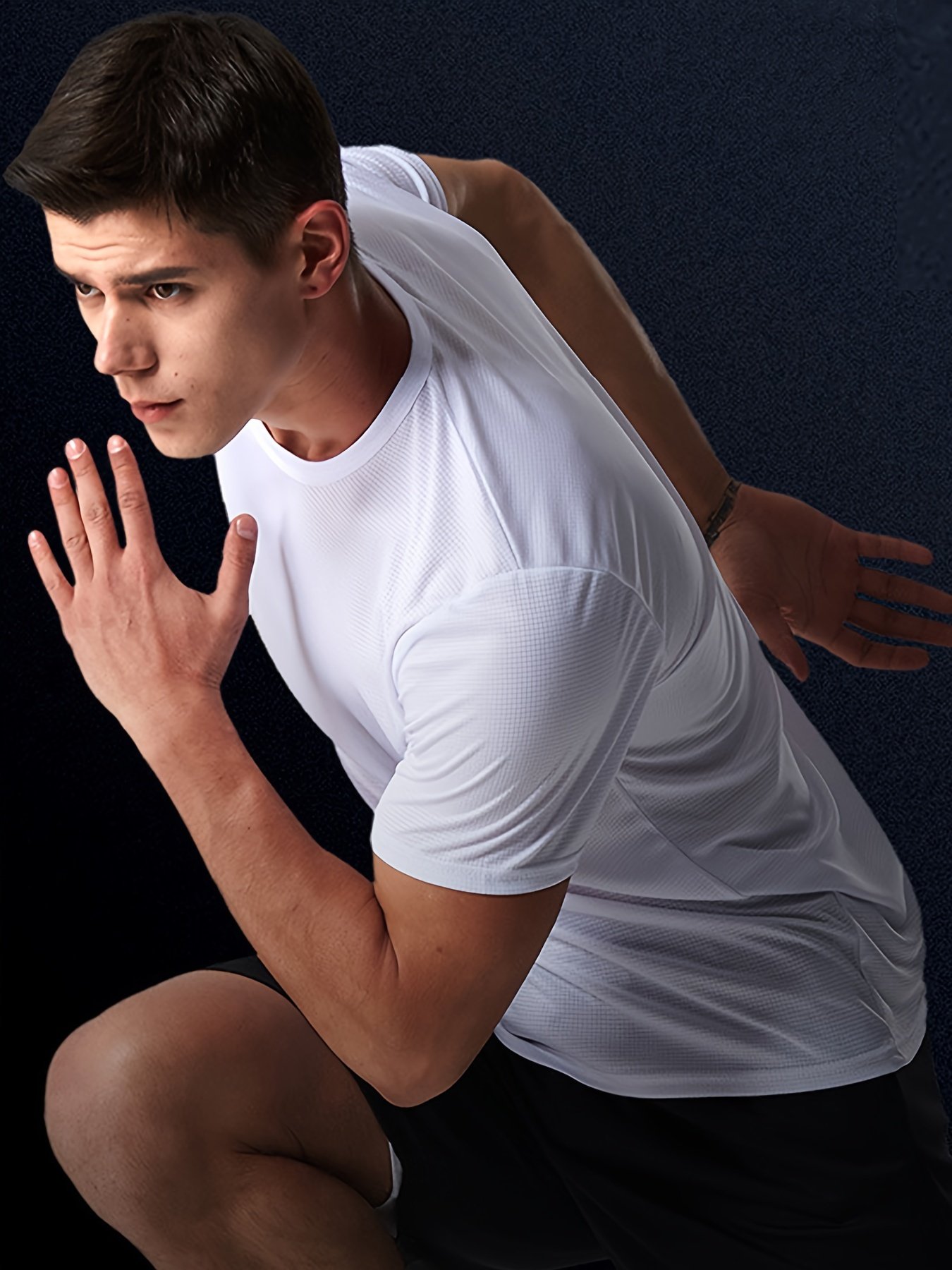 Quick-Drying Men's Fitness T-Shirt - Breathable & Cool Summer Sports Top (Large) - Image 8