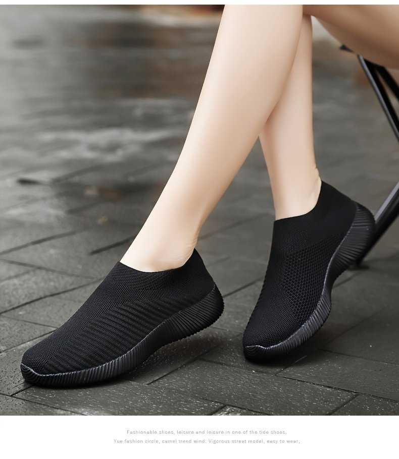 Women's Casual Sneakers, Lightweight Soft Bottom Running Shoes, Breathable Slip-on Walking Shoes plus size - Image 92