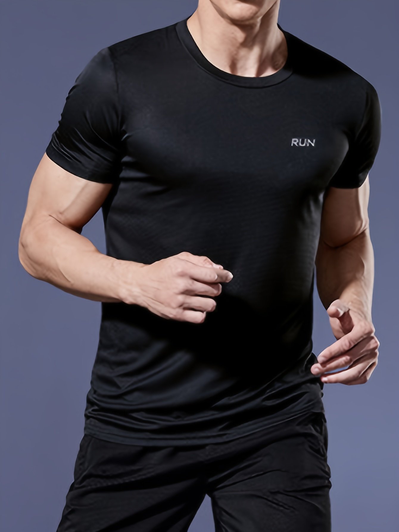 Quick-Drying Men's Fitness T-Shirt - Breathable & Cool Summer Sports Top (Large) - Image 7