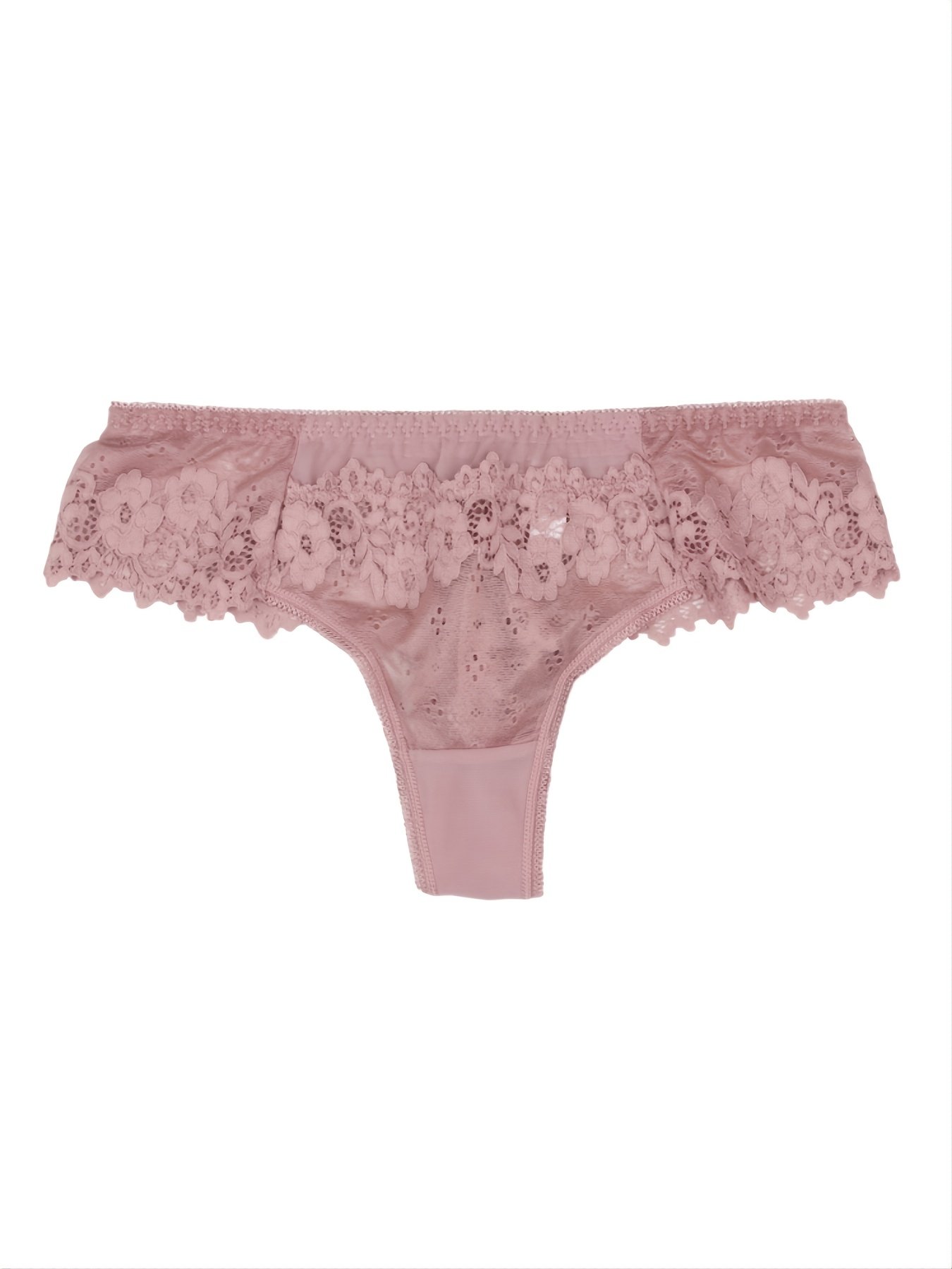 Sexy Brazilian Style Tanga Underwear Women Lace With Mesh Bikini Hipster Panty Breathable Transparent Low Waist Lingerie 5PCS/LOT - Image 4