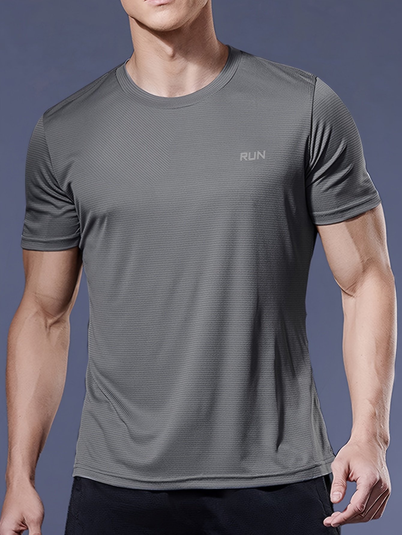Quick-Drying Men's Fitness T-Shirt - Breathable & Cool Summer Sports Top (Large) - Image 4