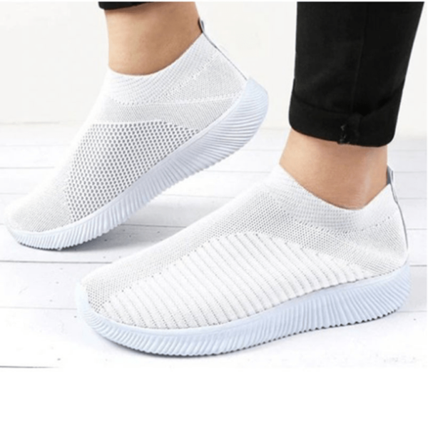 Women's Solid Color Casual Shoes, Lightweight Breathable Slip On Socks Shoes, Low Top Sneakers - Image 94