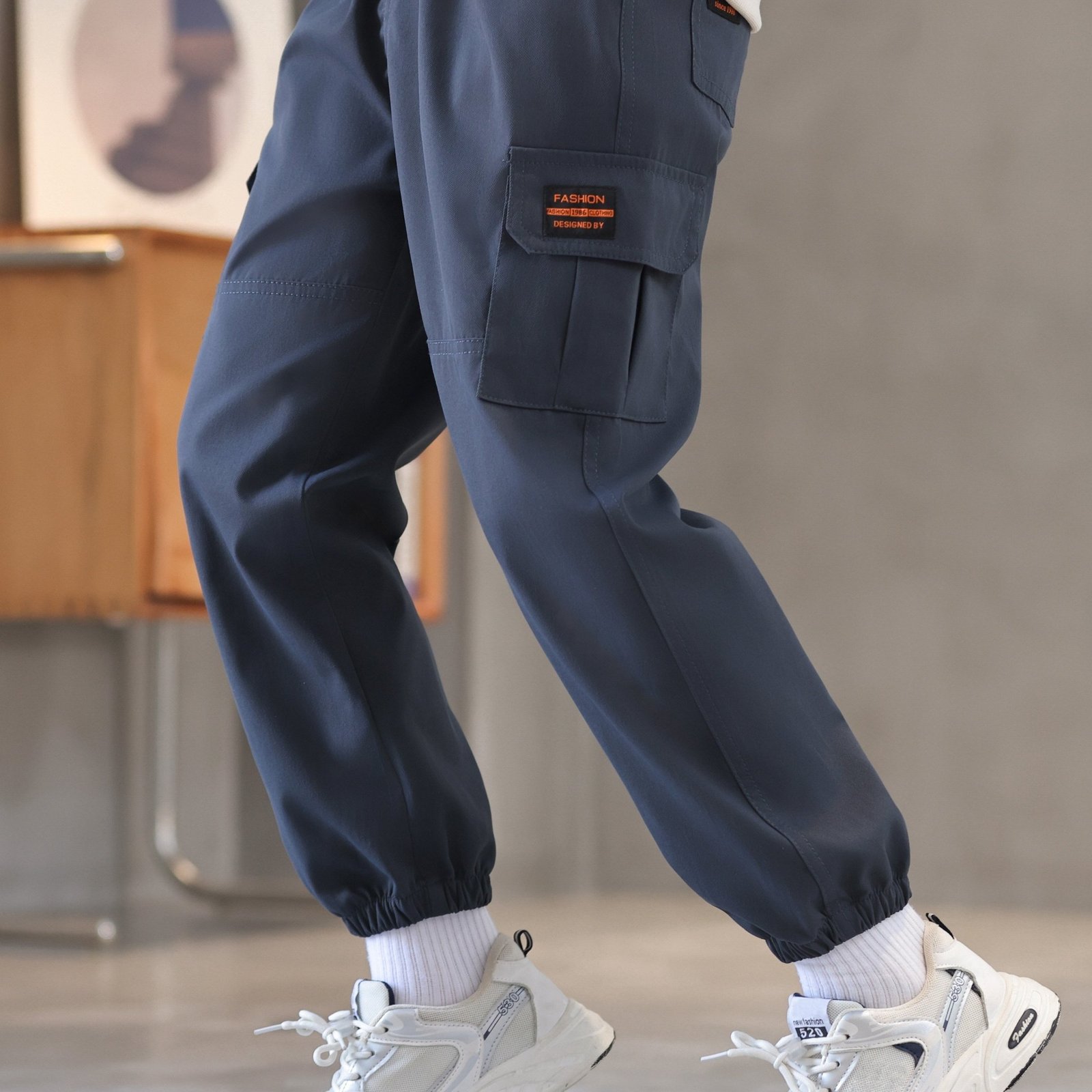 Boys Cargo Trouser Joggers, Kids Autumn & Spring Clothes - Image 13