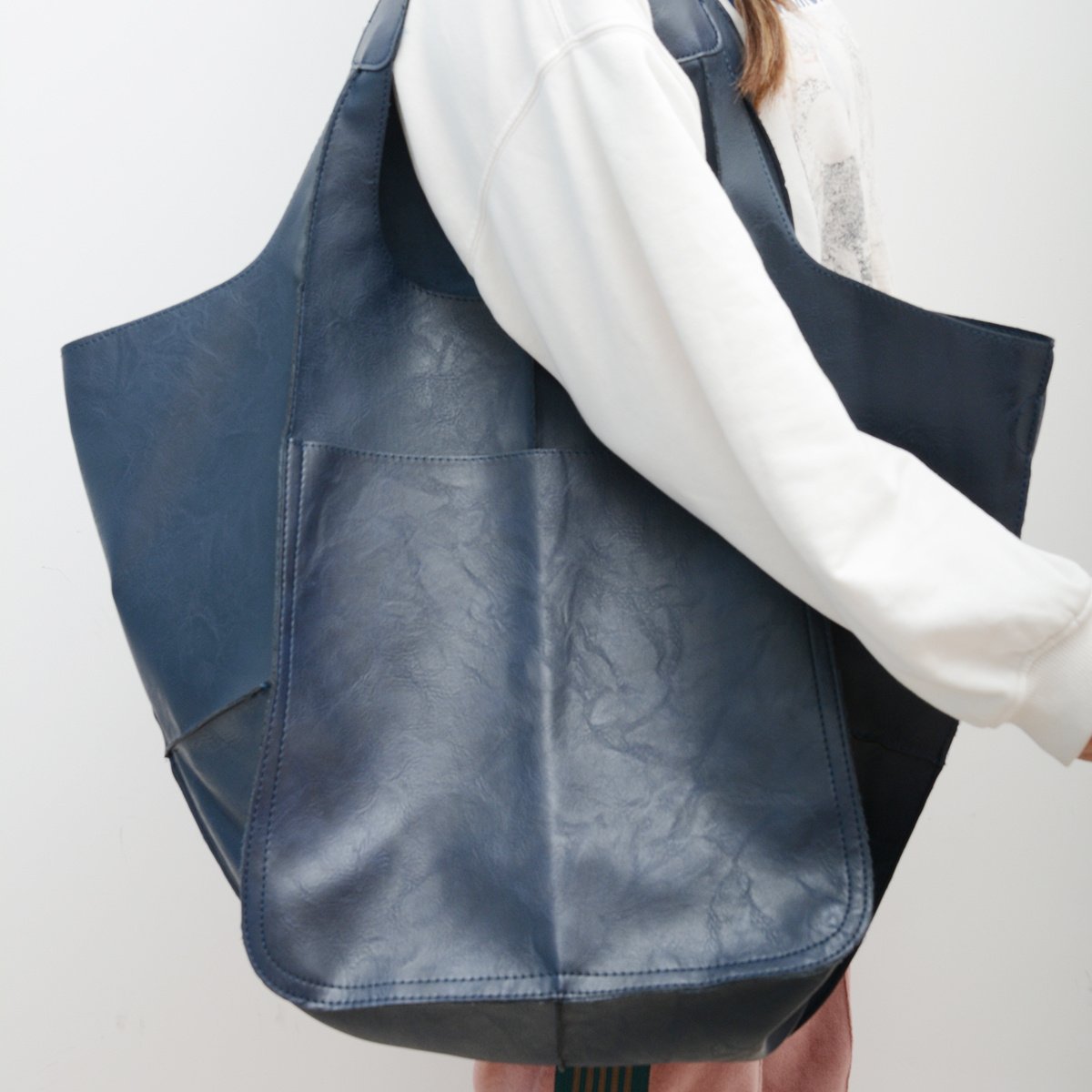 Rretro Big Tote Bag, Solid Color Large-capacity Zipper Shoulder Tote Bags, Multifunction Handbags - Image 3
