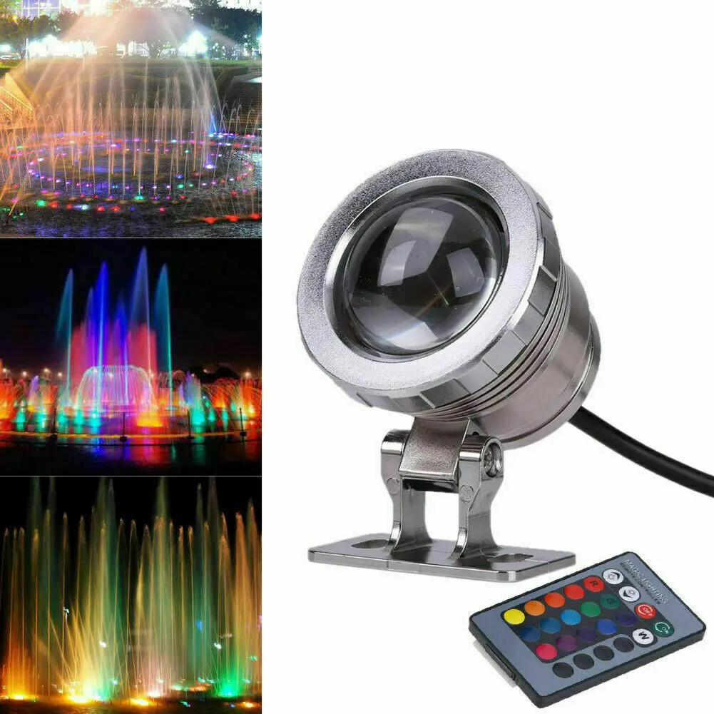 Waterproof RGB LED Spotlight 10W 15W Underwater LED Floodlight for Fountain Pool Aquarium 85-265V EU/US Plug Outdoor Garden Lamp - Image 22