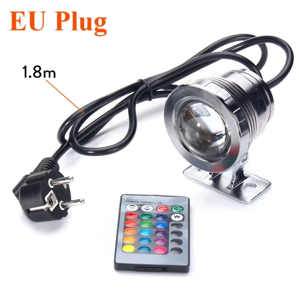Waterproof RGB LED Spotlight 10W 15W Underwater LED Floodlight for Fountain Pool Aquarium 85-265V EU/US Plug Outdoor Garden Lamp - Image 7