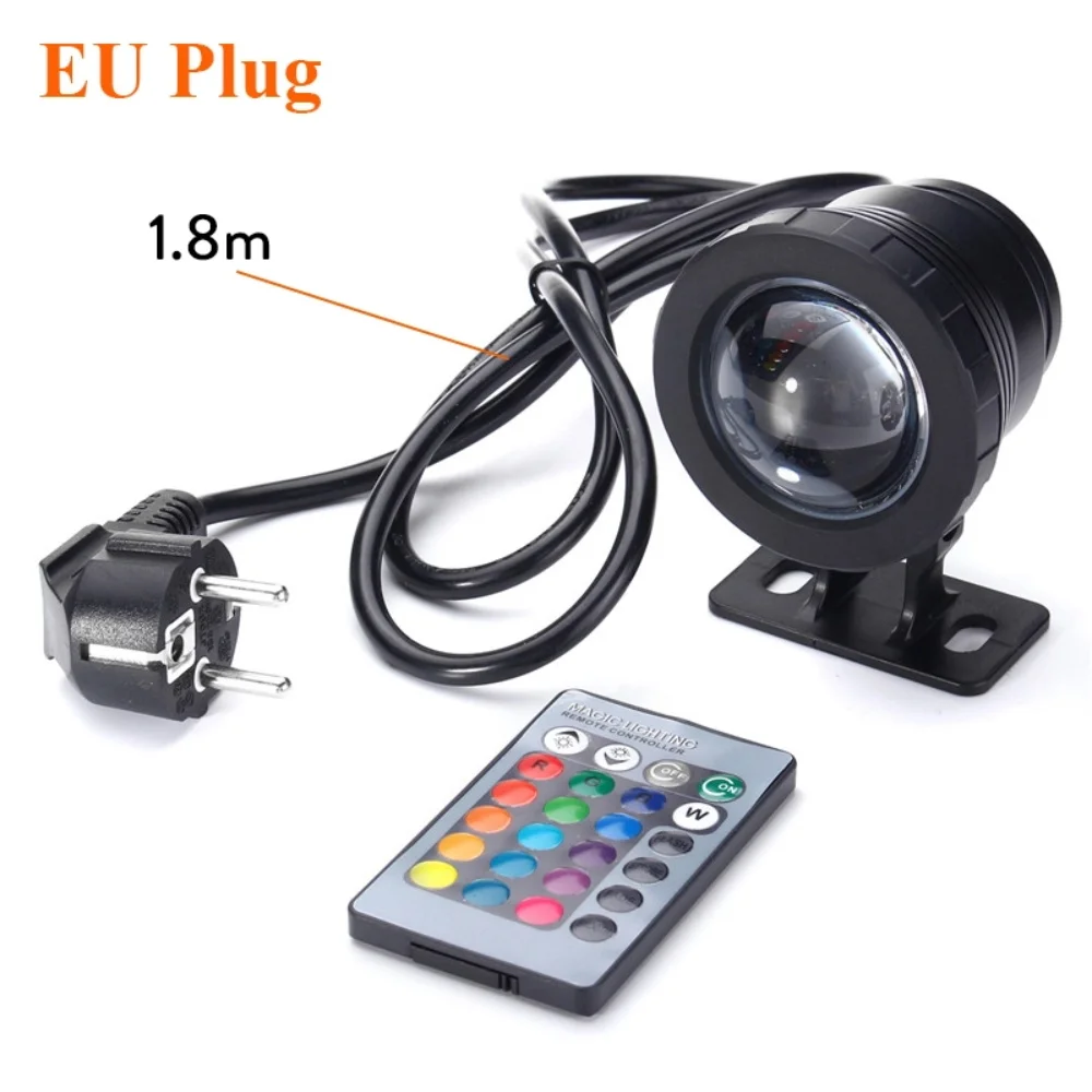 Waterproof RGB LED Spotlight 10W 15W Underwater LED Floodlight for Fountain Pool Aquarium 85-265V EU/US Plug Outdoor Garden Lamp - Image 11