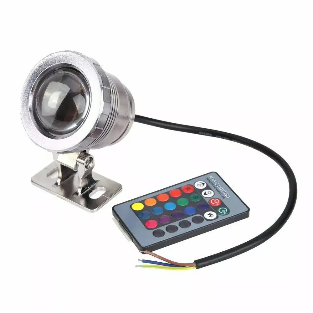 Waterproof RGB LED Spotlight 10W 15W Underwater LED Floodlight for Fountain Pool Aquarium 85-265V EU/US Plug Outdoor Garden Lamp - Image 9