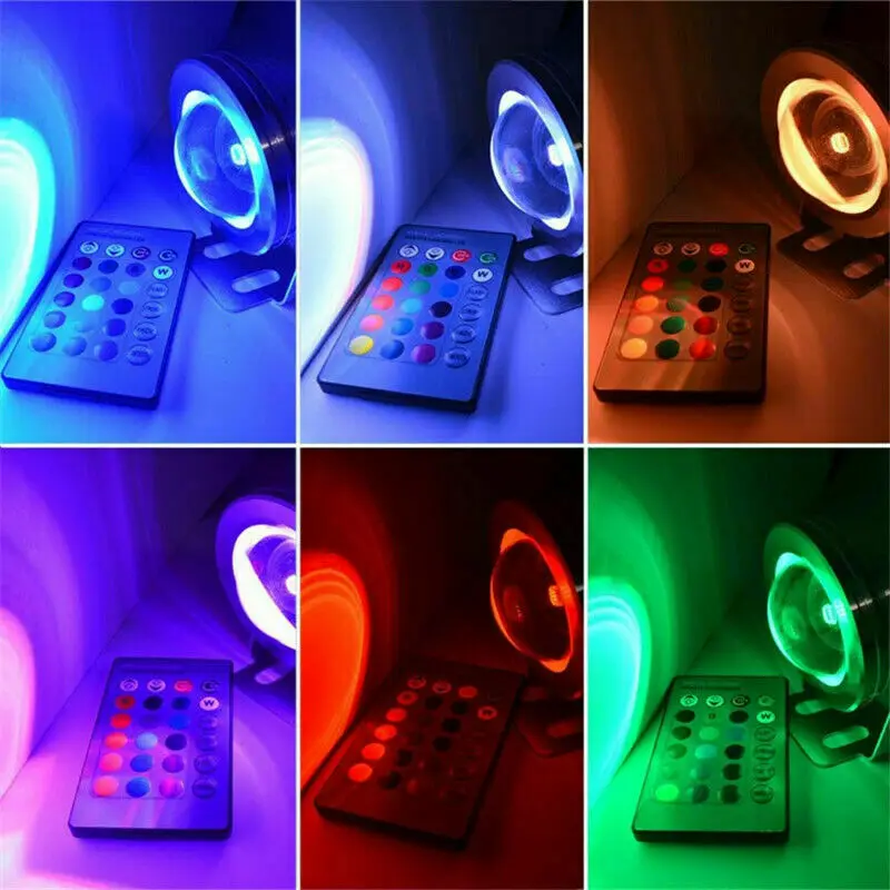 Waterproof RGB LED Spotlight 10W 15W Underwater LED Floodlight for Fountain Pool Aquarium 85-265V EU/US Plug Outdoor Garden Lamp - Image 18