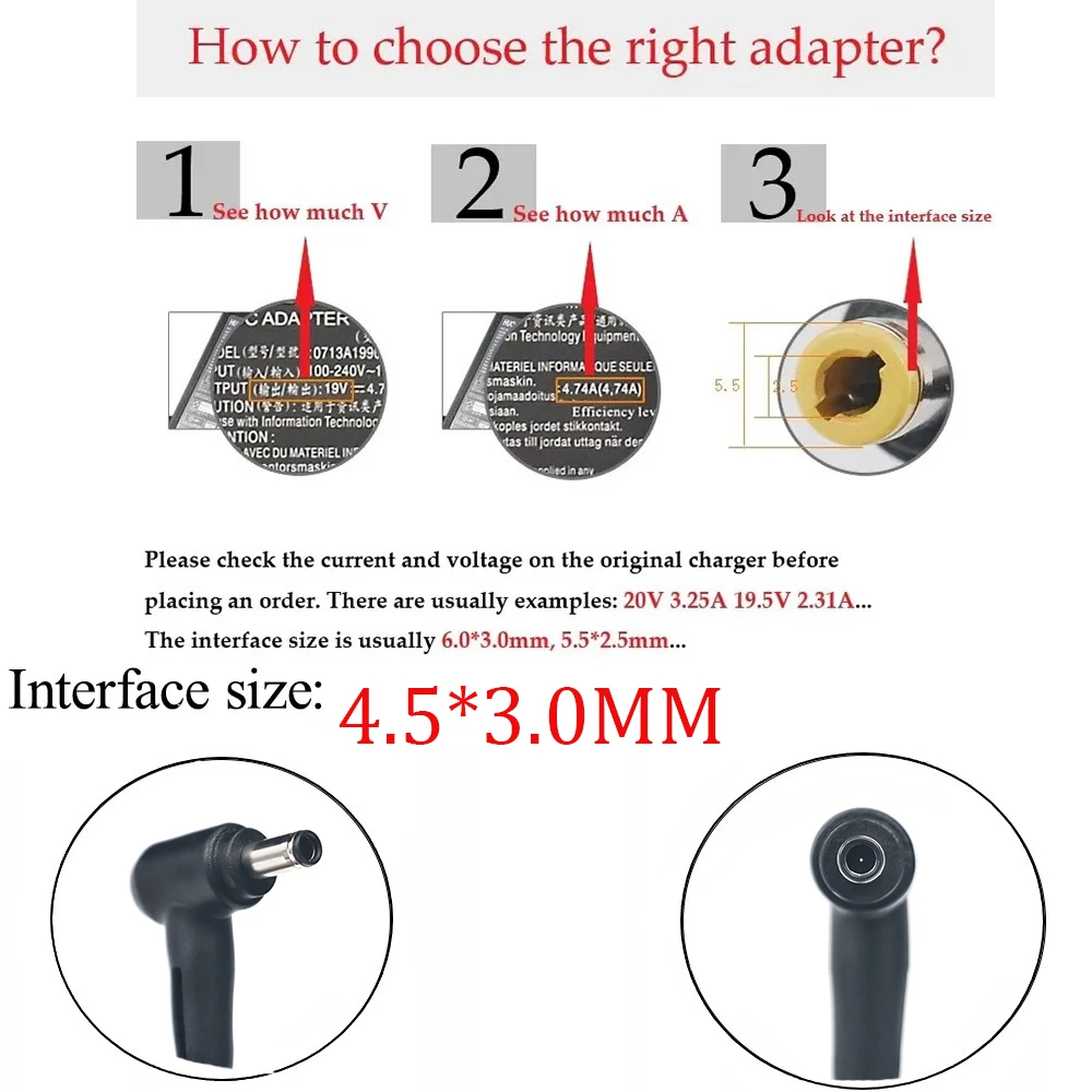 20V 7.5A 150W ADP-150CH B 4.5*3.0mm AC Adapter Laptop Charger For ASUS TUF GAMING X571L F571G F571L VX60G Power Supply - Image 6