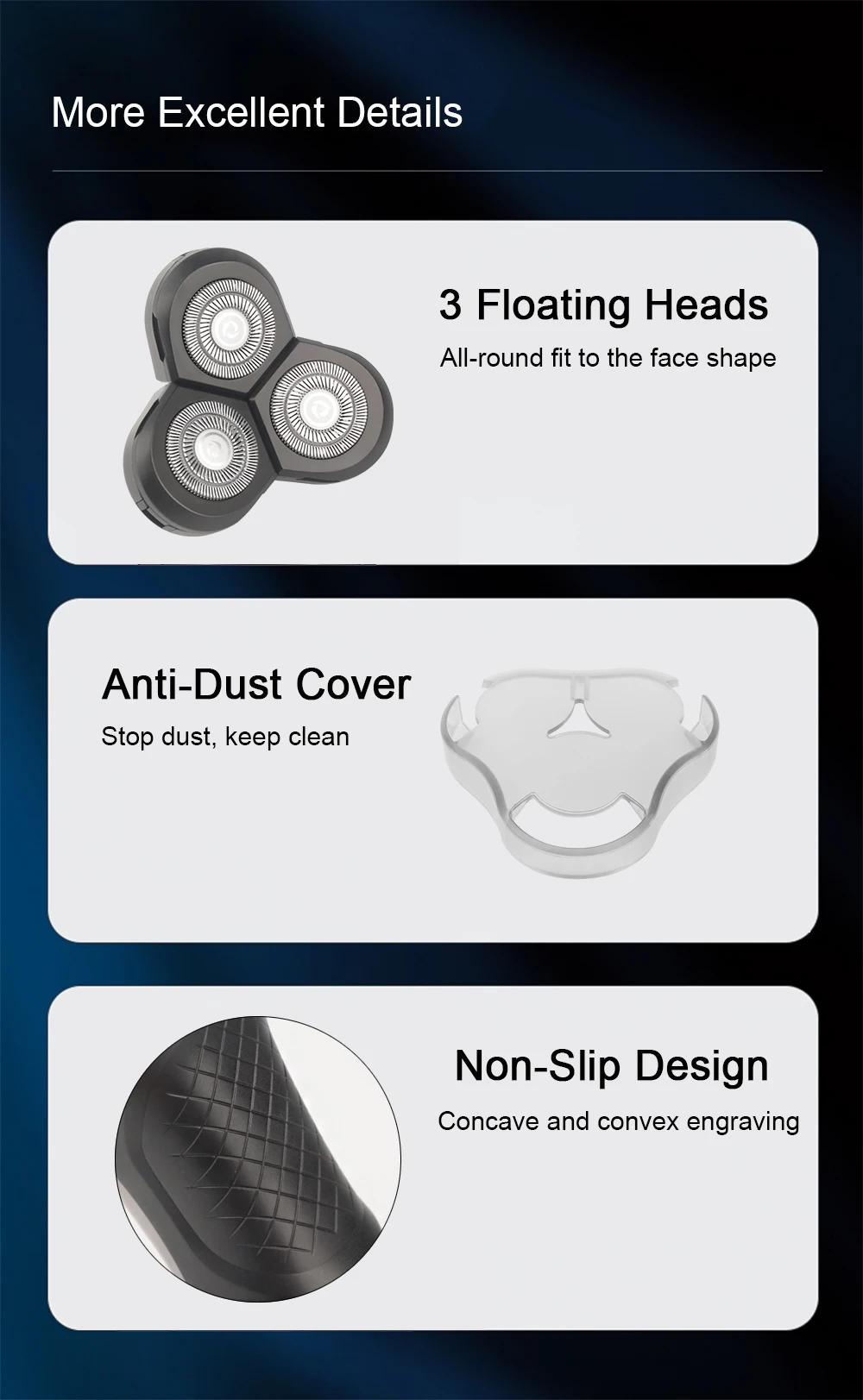 Shaver for Men Electric Shaver Powerful Beard Shaving Machine Electric Razor Rechargeable Waterproof - Image 17