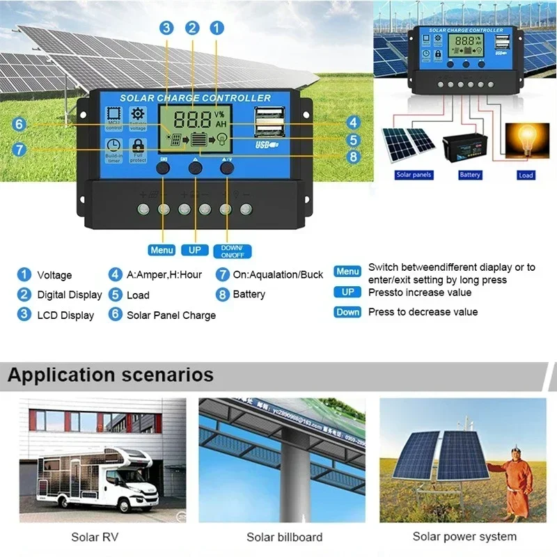Outdoor Solar Panel 600W 12V Polycrystalline USB Power Portable Rechargeable Solar Cell Solar Generator for Home Lighting Camp - Image 27